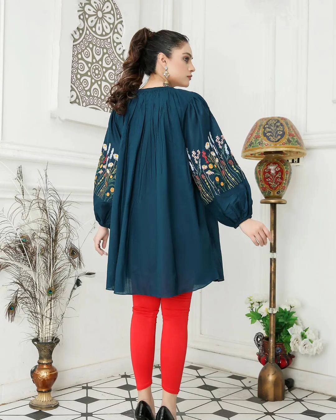 Pakistani Lawn Embroidered Top – Soft & Stylish for Summer